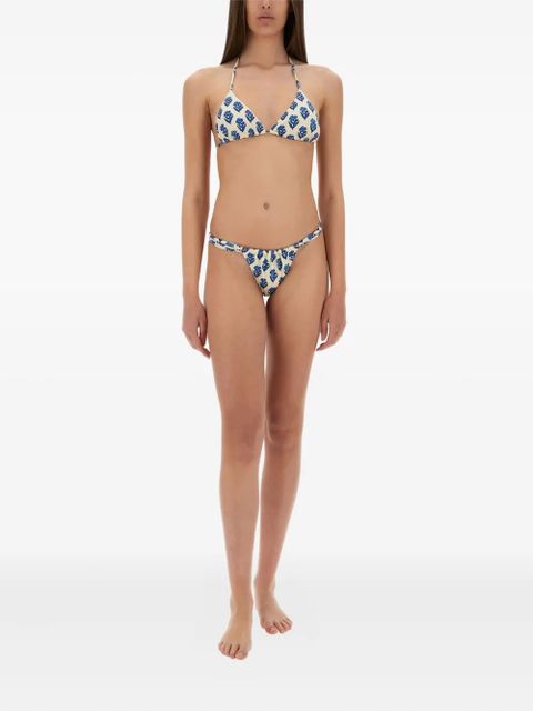 MC2 Saint Barth Noelle floral-print bikini bottoms - White - zdjęcie produktu nr 2