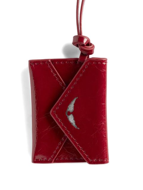 Zadig&Voltaire Love Message leather pouch charm - Red