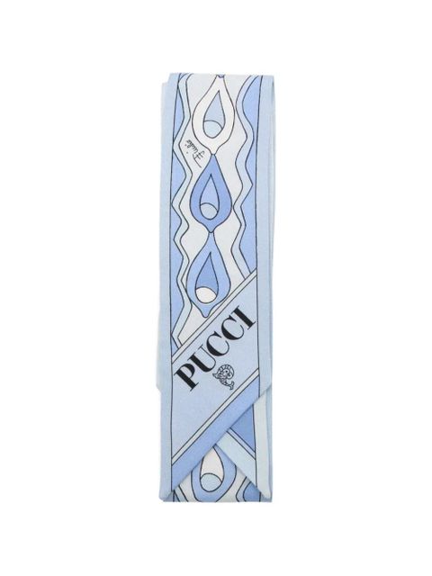 PUCCI Marmo-print silk scarf - Blue - zdjęcie produktu nr 1