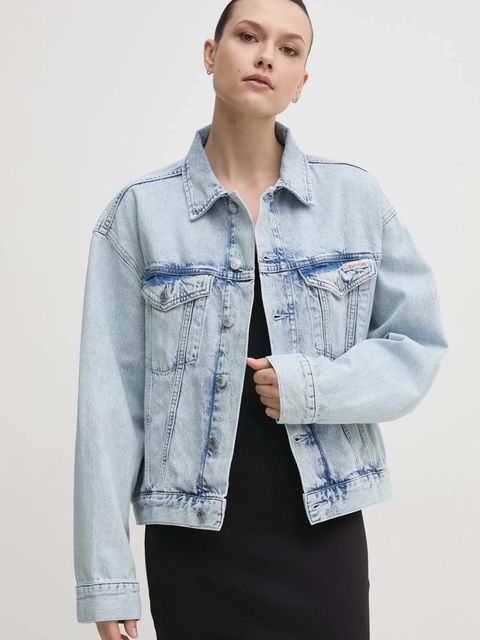 Calvin Klein Jeans kurtka jeansowa damska kolor niebieski przejściowa J20J225186 - zdjęcie produktu nr 1