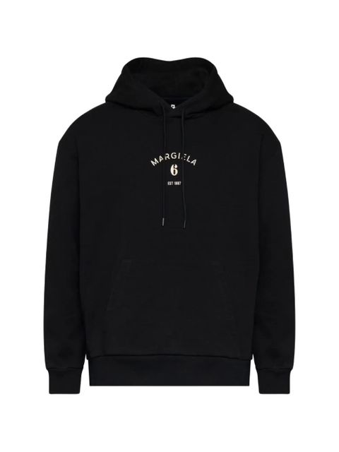 MM6 Maison Margiela logo-print hoodie - Black - zdjęcie produktu nr 1