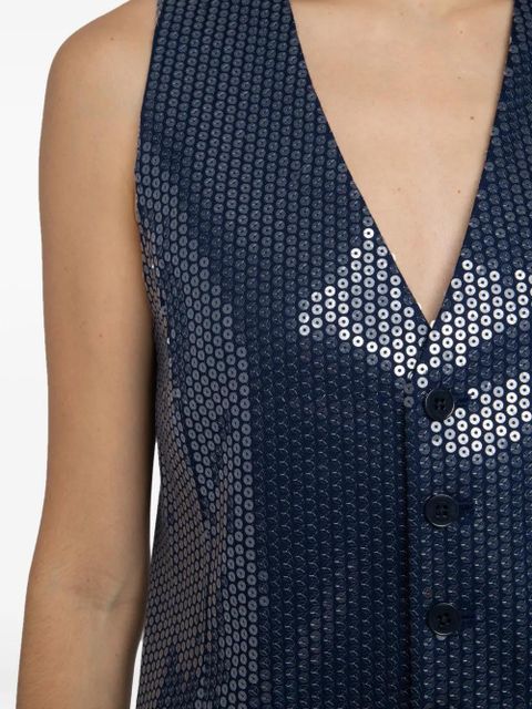Zadig&Voltaire Emaux sequin waistcoat - Blue