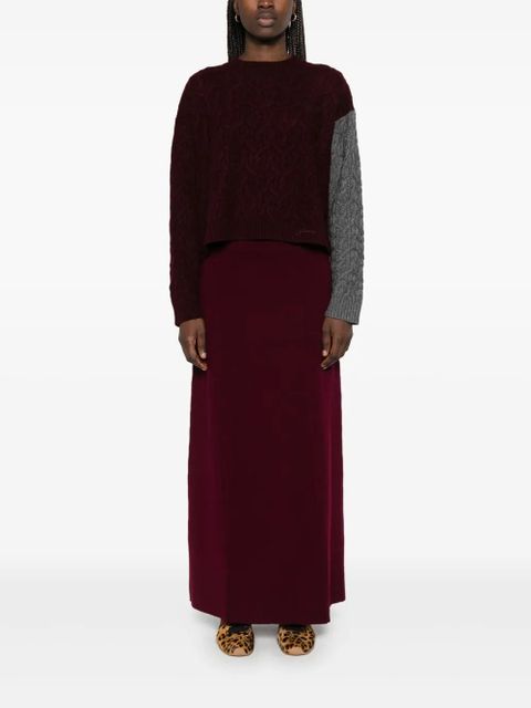 GANNI cable-knit sweater - Red - zdjęcie produktu nr 2