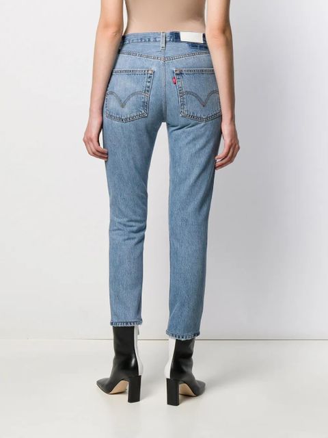 RE/DONE high-rise cropped jeans - Blue