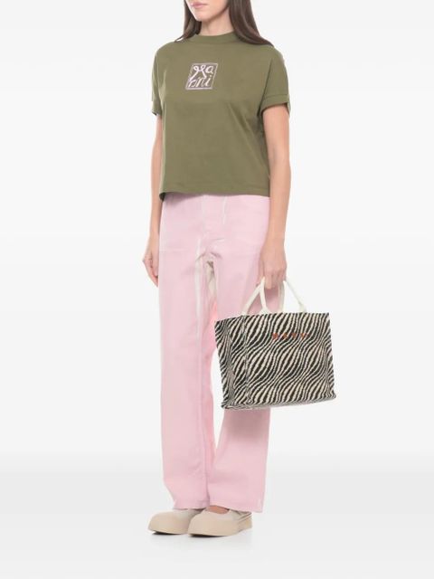 Marni zebra print handle shoulder bag - Black - zdjęcie produktu nr 2