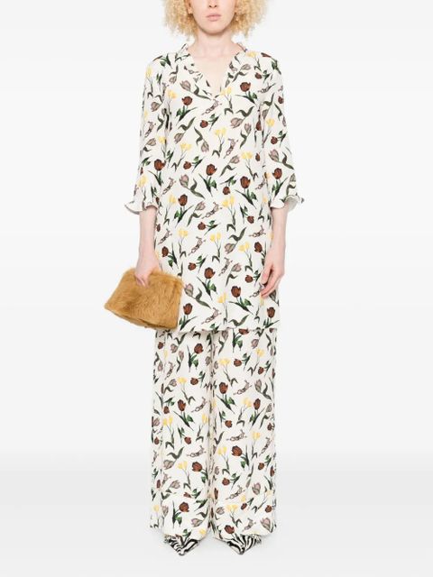 Marni tulips-hares-print mini dress - White - zdjęcie produktu nr 2