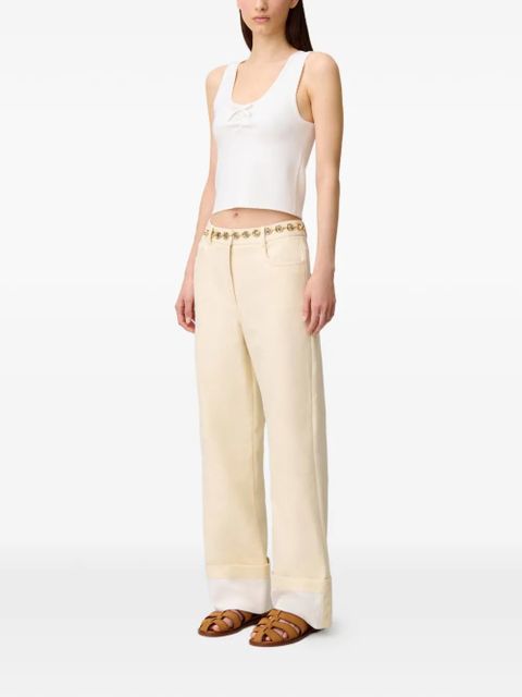 Claudie Pierlot bow-embellishment top - White
