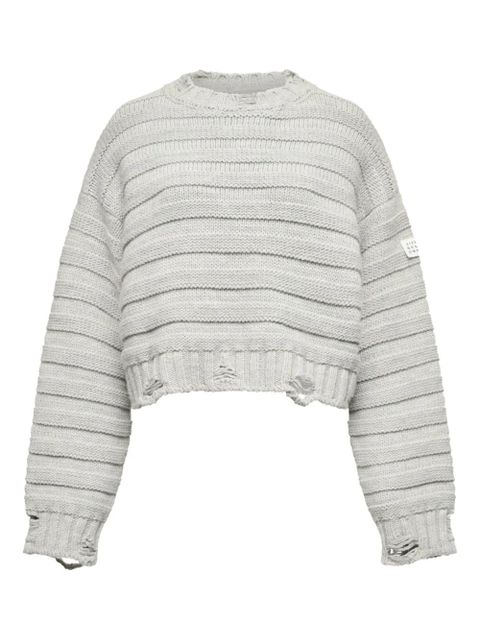 MM6 Maison Margiela crew neck sweater - Grey - zdjęcie produktu nr 1