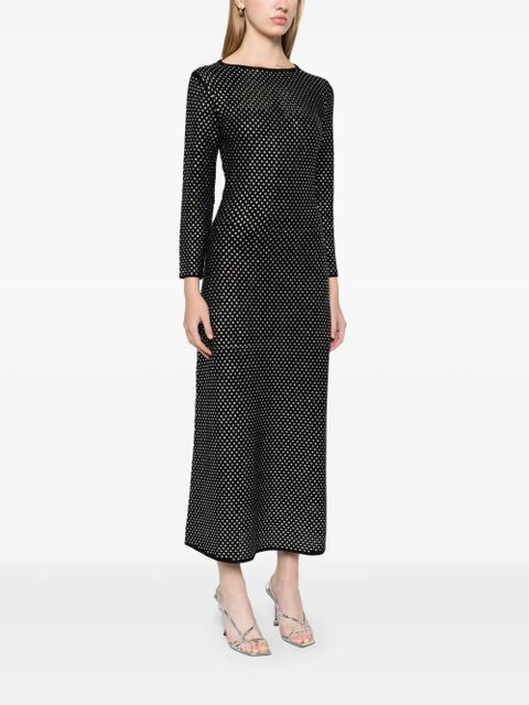 Maje rhinestoned maxi dress - Black
