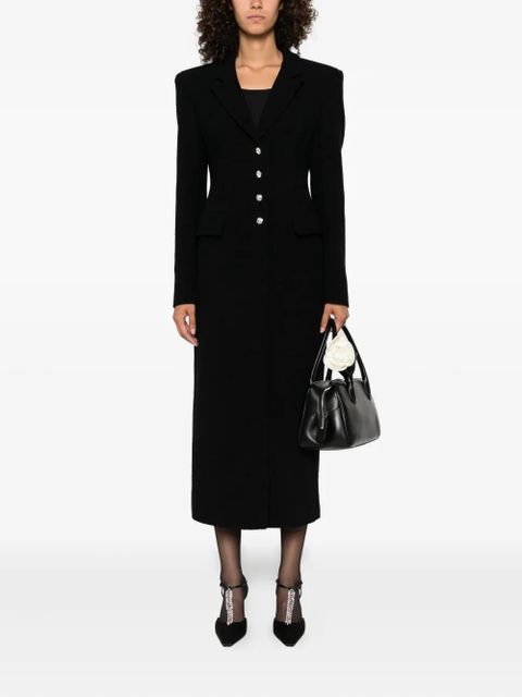 Alessandra Rich jewel-buttoned coat - Black