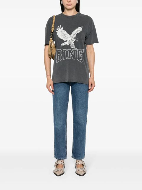 ANINE BING logo-patch boyfriend jeans - Blue - zdjęcie produktu nr 2