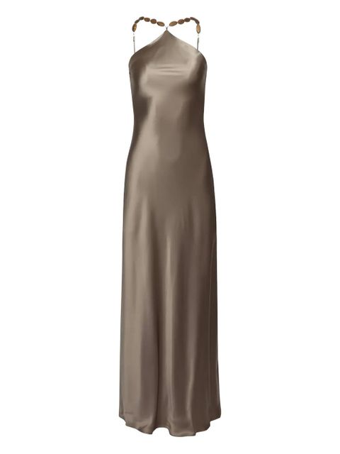 STAUD Cadence bead-embellished slip maxi dress - Neutrals - zdjęcie produktu nr 1
