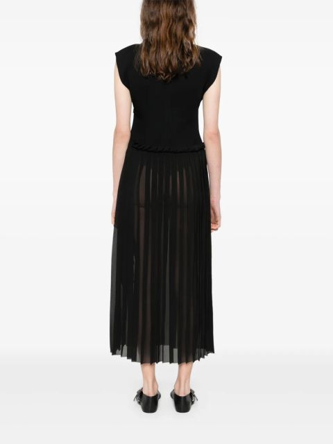 AMI Paris panelled midi dress - Black