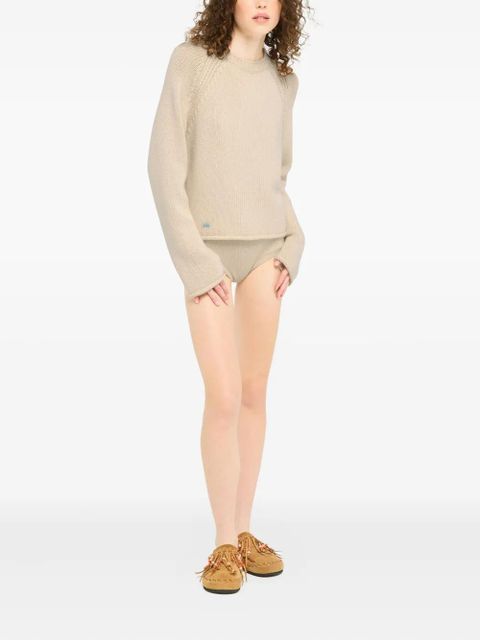 Alanui raglan-sleeve finest sweater - Neutrals