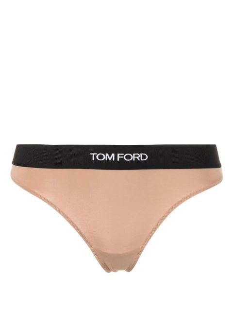 TOM FORD logo-waistband thong - Neutrals - zdjęcie produktu nr 1