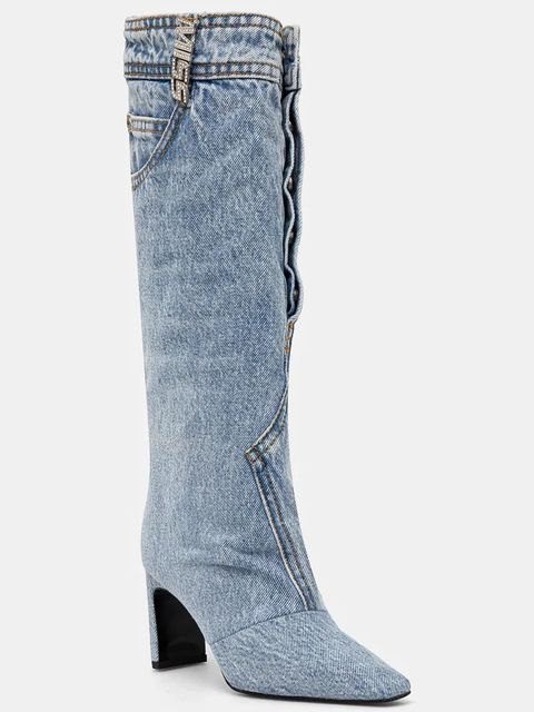 Miss Sixty kozaki damskie kolor niebieski na słupku 6L3QJ8780000