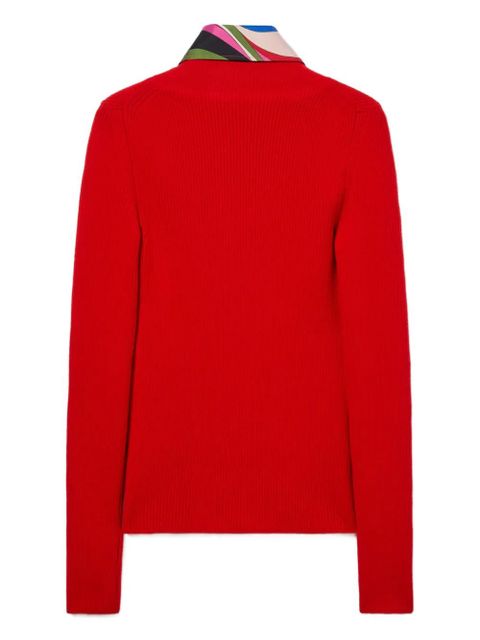 PUCCI onde-print sweater - Red