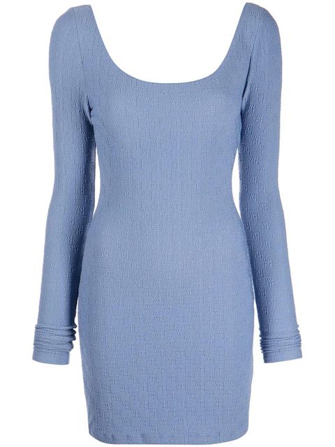 Alexander Wang embroidered-logo fitted dress - Blue - zdjęcie produktu nr 1