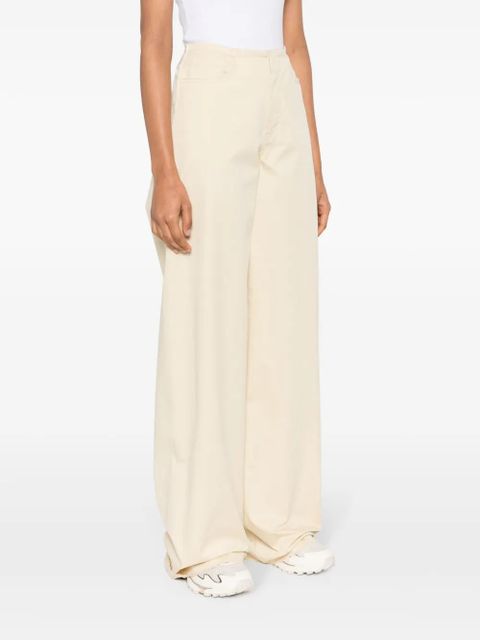 MM6 Maison Margiela distressed wide-leg trousers - Yellow