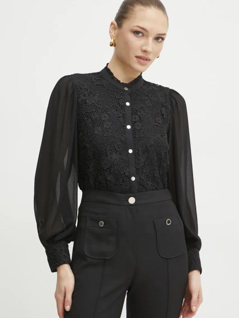 Morgan koszula CISLO damska kolor czarny regular CISLO