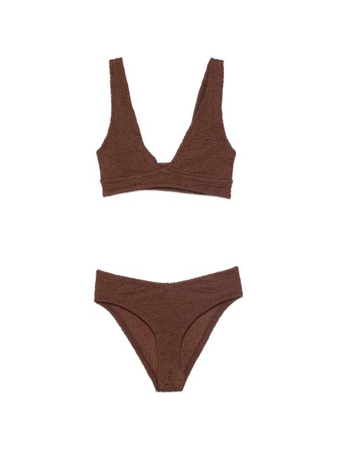 Hunza G V-neck wide straps beachwear - Brown - zdjęcie produktu nr 1