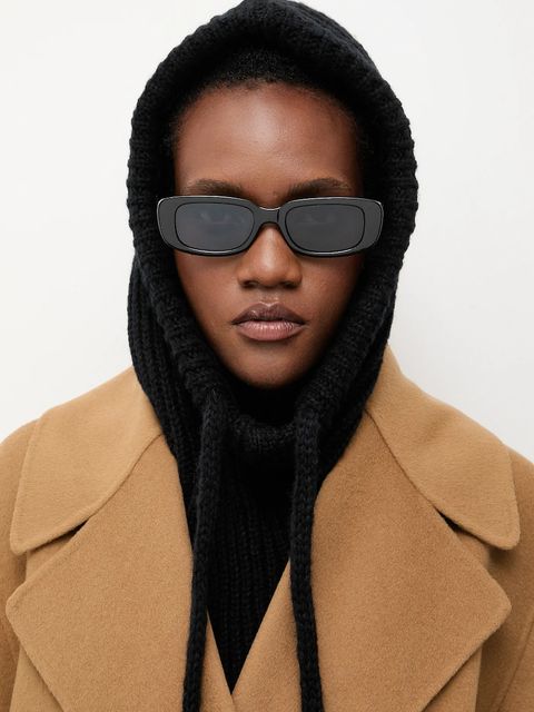 Answear.LAB kominiarka z wełną merino kolor czarny