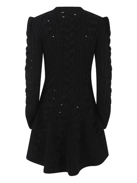 Alexander McQueen cable-knit open-work dress - Black - zdjęcie produktu nr 2