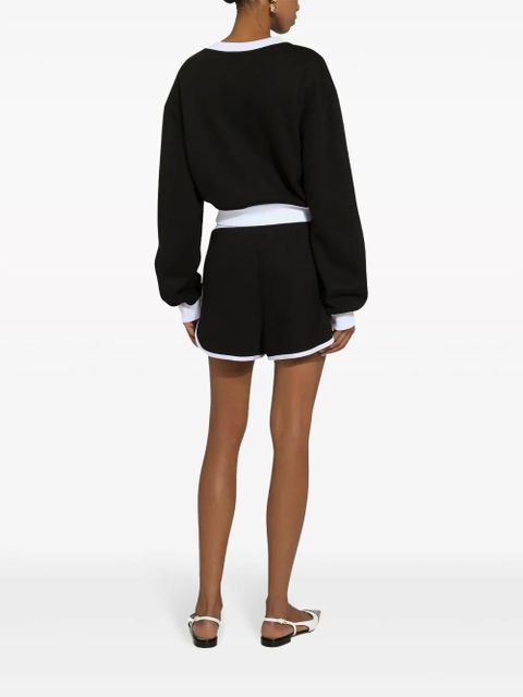 Dolce & Gabbana logo-print cotton-blend sweatshirt - Black