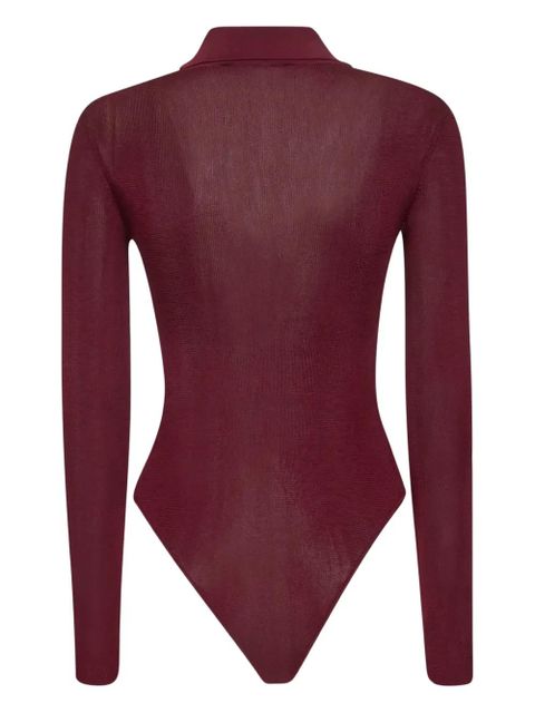 Self-Portrait cotton bodysuit - Red - zdjęcie produktu nr 2