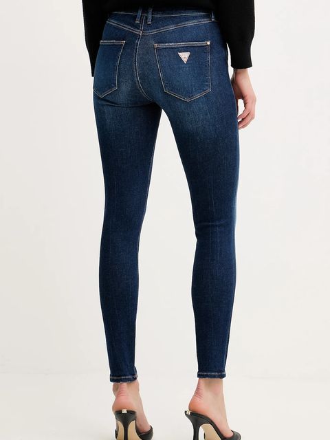 Guess jeansy 1981 damskie kolor granatowy W2YA46 D4Q03