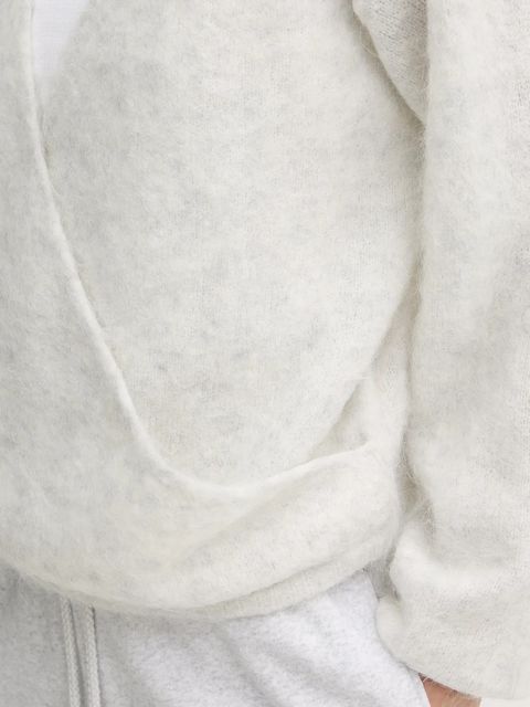 American Vintage sweter z dodatkiem wełny damski kolor szary lekki NUN18D