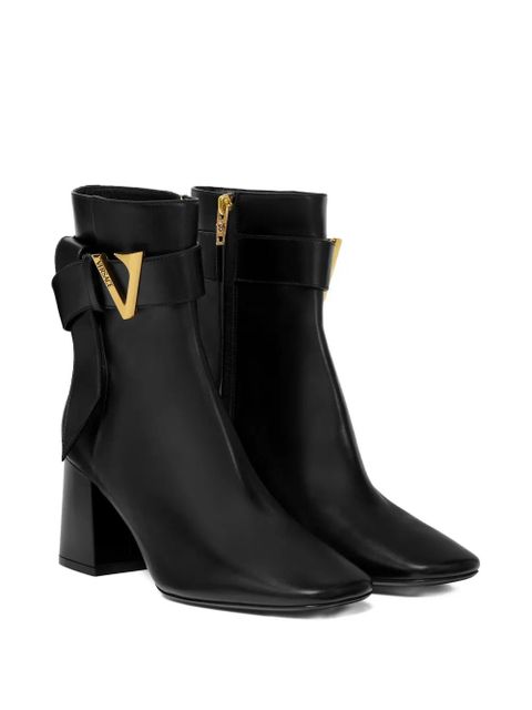 Versace 70mm leather boots - Black