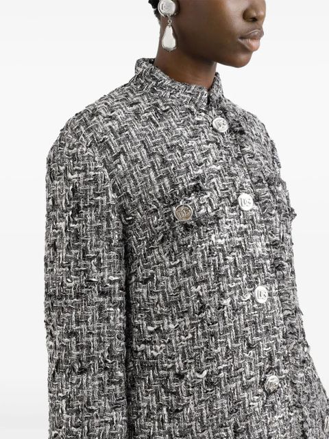 Dolce & Gabbana tweed coat - Grey