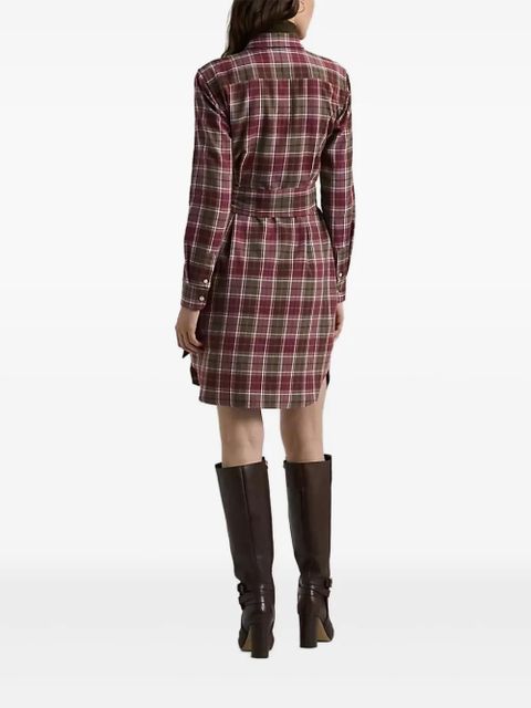 Lauren Ralph Lauren plaid button-up shirt dress - Red