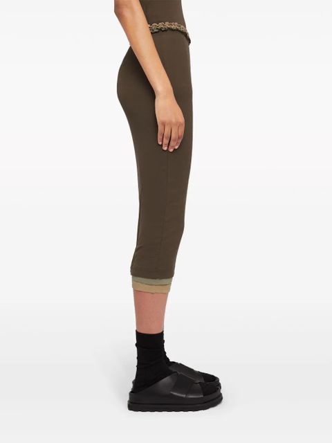 Jil Sander layered cotton midi skirt - Brown