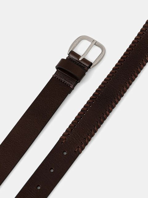 Weekend Max Mara pasek skórzany ABINGO damski kolor brązowy 2615501044600 - zdjęcie produktu nr 2