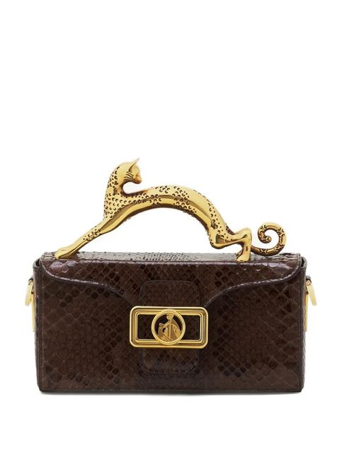Lanvin mini python cat handle bag - Brown - zdjęcie produktu nr 1