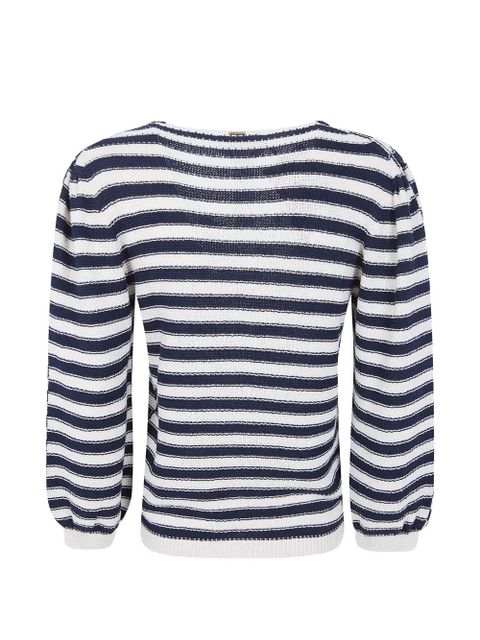 TWINSET striped V-neck knitwear - Blue - zdjęcie produktu nr 2