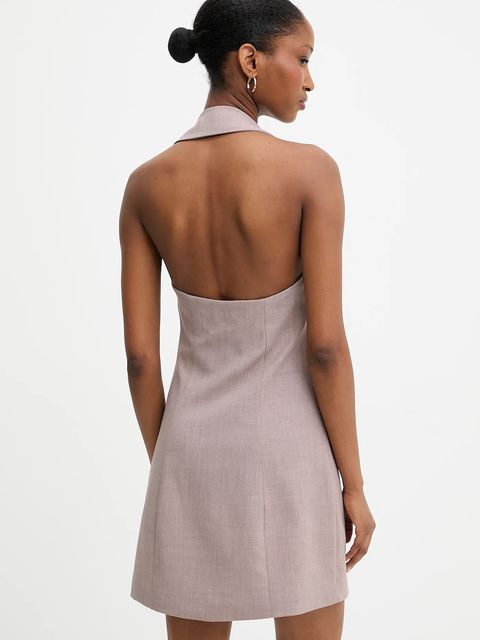 Answear.LAB sukienka kolor brązowy mini prosta