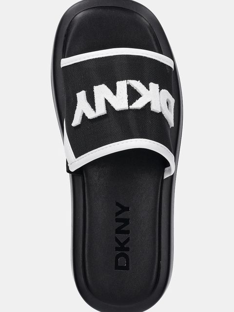 Dkny klapki Orion Logo Mesh damskie kolor czarny na platformie K1643577