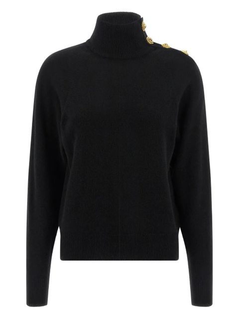 Balmain coin-button high-neck sweater - Black - zdjęcie produktu nr 1