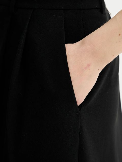 MICHAEL Michael Kors spodnie damskie kolor czarny szerokie high waist MR530RCENX