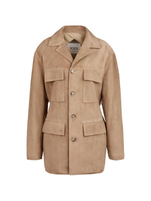 Tod's pocket leather jacket - Neutrals - zdjęcie produktu nr 1