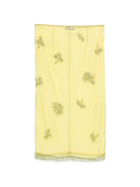 Blumarine beaded-embellishment midi skirt - Yellow - zdjęcie produktu nr 2