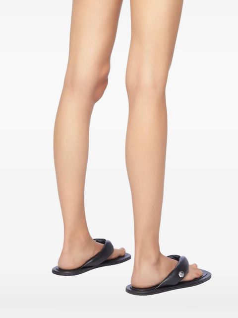 The Attico Indie padded thong sandals - Black