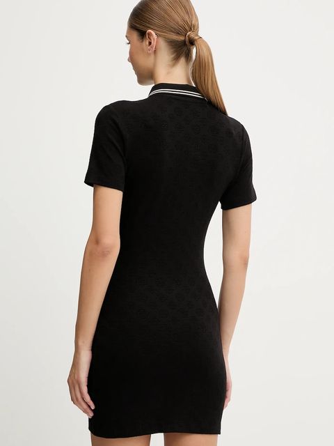 Guess sukienka PEONY kolor czarny mini dopasowana V5YK00 KCX12