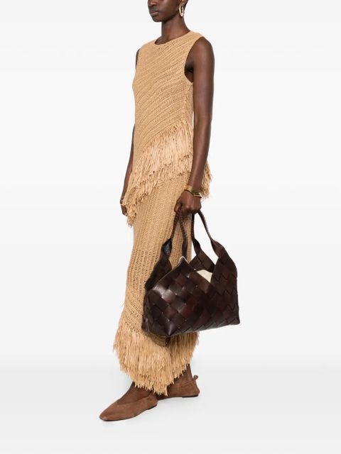 DRAGON DIFFUSION Castello woven-leather tote bag - Brown - zdjęcie produktu nr 2
