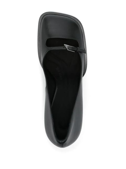 The Attico 100mm leather pumps - Black