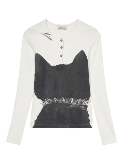 Blumarine printed jersey T-shirt - White - zdjęcie produktu nr 1