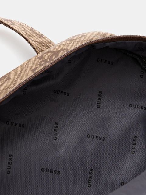 Guess plecak BERTA damski kolor beżowy duży wzorzysty TWO868 89900